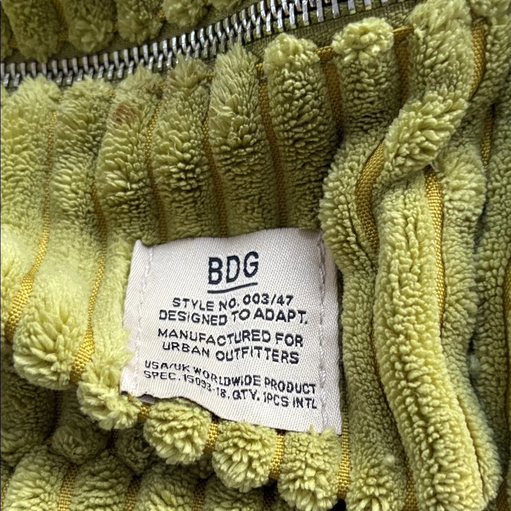 BDG Olive Green Corduroy mini Backpack - Picture 2 of 5